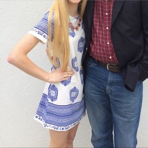 Blue and white Lulu’s dress